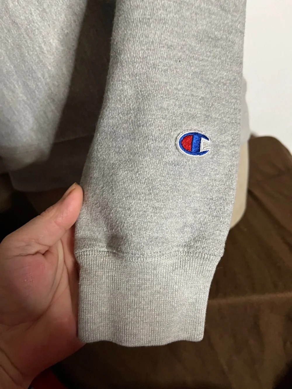 😄90’s Champion 3D graphics coloured light gray sweatshirt reverse weave - Picture 4 of 6